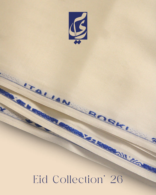 Meer-e-Khaas Premium Ajwa Boski Men’s Unstitched Paki Suit – Four Season Wash & Wear