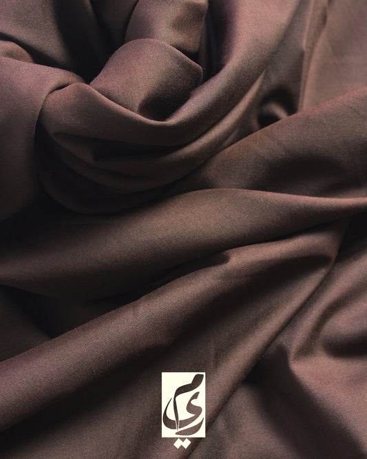 Meer-e-Khaas Premium Rich Mocha Brown Men’s Unstitched Paki Suit – Four Season Wash & Wear