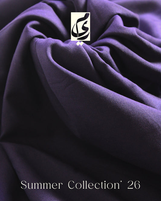 Meer-e-Khaas Premium Midnight Purple Men’s Unstitched Paki Suit – Four Season Wash & Wear Fabric